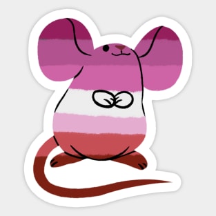 Lesbian Pride Mouse Sticker